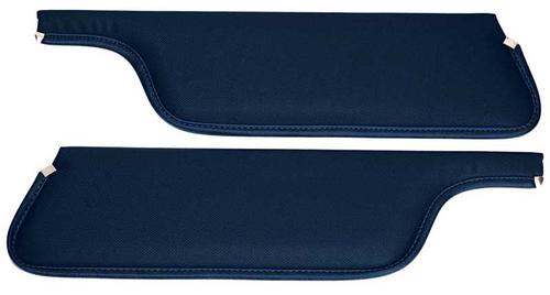 1969-70 Mustang Coupe / Fastback Padded Sun Visors; Moonskin/Crater; Medium Blue