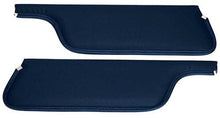1969-70 Mustang Coupe / Fastback Padded Sun Visors; Moonskin/Crater; Medium Blue