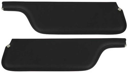 1969-73 Mustang Convertible; Padded Vinyl Sun Visors; Corinthian Grain; Black