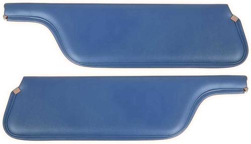 1970-73 Mustang Convertible; Padded Vinyl Sun Visors; Corinthian Grain; Blue