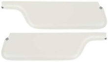 1970-73 Mustang Convertible; Padded Vinyl Sun Visors; Corinthian Grain; White