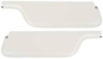 1970-73 Mustang Convertible; Padded Vinyl Sun Visors; Corinthian Grain; White