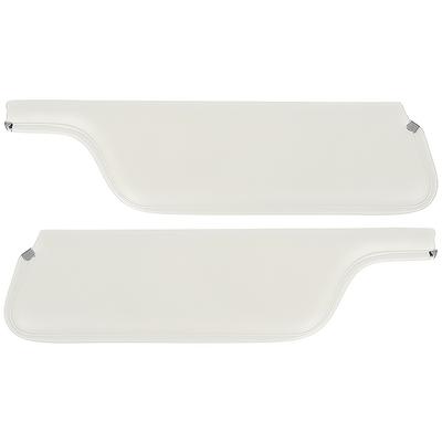 1970-73 Mustang Convertible; Padded Vinyl Sun Visors; Corinthian Grain; White