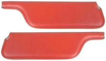 1969 Mustang Convertible; Padded Vinyl Sun Visors; Corinthian Grain; Dark Red