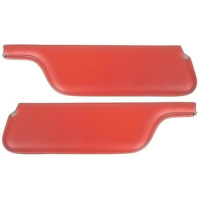 1969 Mustang Convertible; Padded Vinyl Sun Visors; Corinthian Grain; Dark Red