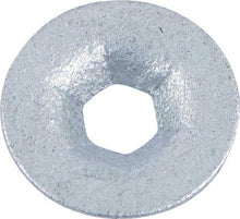 Round Push On Flat Nut, Fits 1/8" Stud Size, Zinc Plated