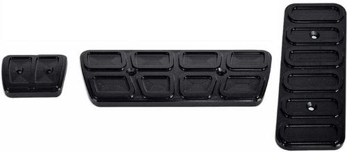 1967-69 GM F-Bodies W/ AT - Billet Pedal Cover Set (3-Piece) - Black