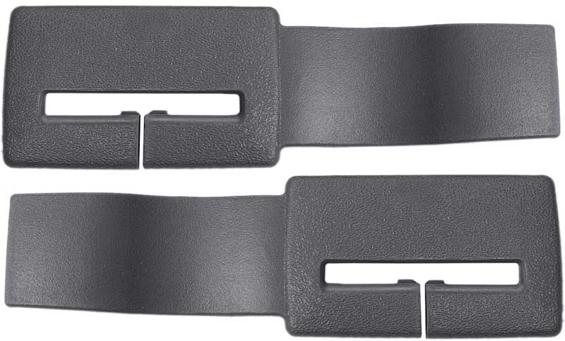 A9400147 - 1985-92 Camaro, Firebird; Seat Belt Headliner Upper Trim Guides; Coupe; Dark Gray; Pair
