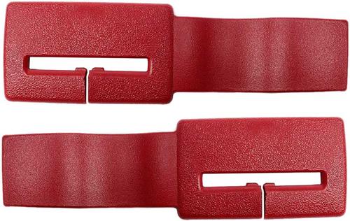 A9400148 - 1991-92 Camaro, Firebird; Seat Belt Headliner Upper Trim Guides; Coupe; Red; Pair