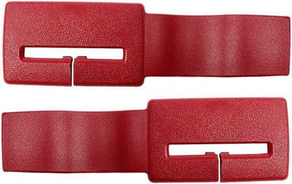 A9400148 - 1991-92 Camaro, Firebird; Seat Belt Headliner Upper Trim Guides; Coupe; Red; Pair