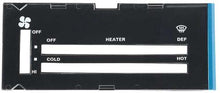 1980-81 Camaro; Heater Control Lens; with Black Backing Paper; without AC