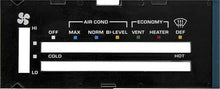 1980-81 Camaro; Heater Control Lens; with Air Conditioning; with Black Backing Paper