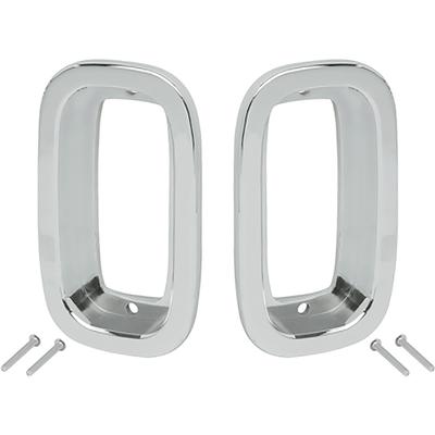 1960-66 Chevrolet, GMC C/K Fleetside Pickup Truck; All American Billet Tail Light Bezel; Polished Finish