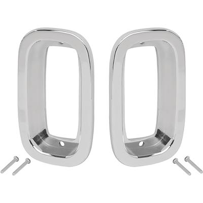1960-66 Chevrolet, GMC C/K Fleetside Pickup Truck; All American Billet Tail Light Bezel; Machined Finish