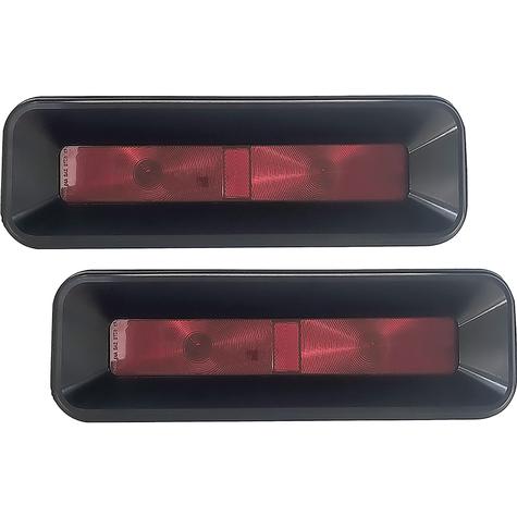1967-69 Chevrolet Camaro; All American Billet Taillight Bezels; Black Anodized Finish