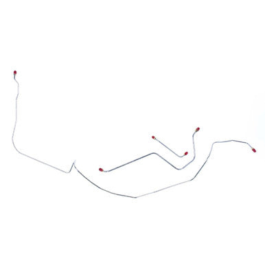 The Right Stuff 66 GTO &amp; LeMans Power Drum Pre-Bent OE Steel Front Brake Line Kit - (AKT6602)