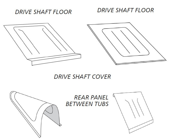 Compact Pro Gas between tubs aluminum floor