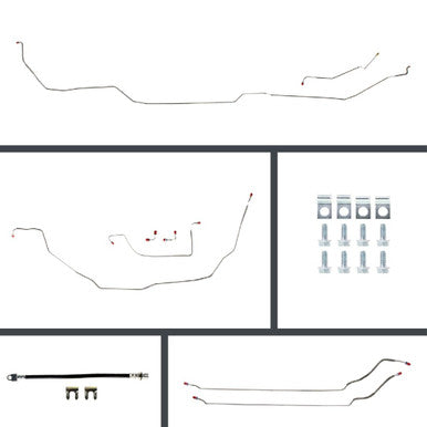 The Right Stuff 68 GTO, Skylark &amp; Cutlass Power Fr Disc Conversion R Drum Pre-Bent Line Kit - (AOP68H2)