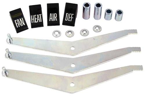 1960-63 GM Truck Deluxe Heater Control Panel Lever Set