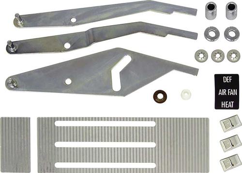 1967-72 Chevrolet Truck without AC - Heater Control Panel Lever Set - Chrome