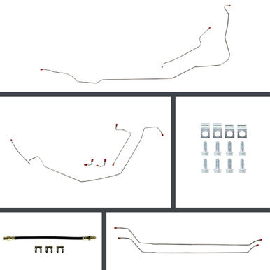 The Right Stuff 64-65 GTO/Skylark/Cutlass Conv. Front Disc Conversion Stainless Brake Line Kit - (ASM64C2)