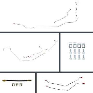 The Right Stuff 67 GTO/Skylark/Cutlass Conv. 4-Wheel Disc Conversion Stainless Brake Line Kit - (ASM67C4)