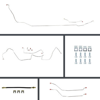 The Right Stuff 64-65 GTO Conv. Power 4-Wheel Disc Conversion Stainless Brake Line Kit - (ASP64C4)