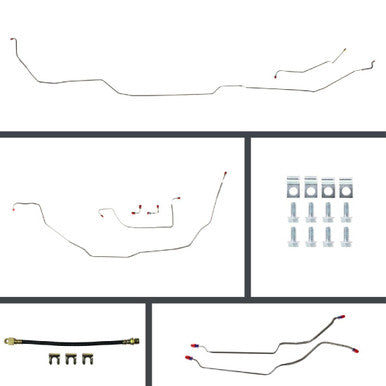 The Right Stuff 69-72 GTO Power 4-Wheel Disc Conversion Pre-Bent Stainless Steel Brake Line Kit - (ASP69H4)