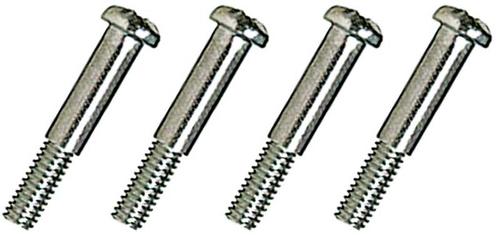 Chrome Plated Stainless Steel Shouldered Lens Screws, #8-32 x 1-1/8" With 5/8" Shoulder, 4 Piece Set