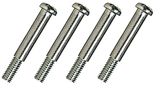 Chrome Plated Stainless Steel Shouldered Lens Screws, #8-32 x 1-5/16" With 15/16" Shoulder, 4 Piece Set