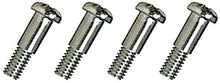 Chrome Plated Stainless Steel Shouldered Lens Screws, #8-32 x 11/16" With 3/8" Shoulder, 4 Piece Set