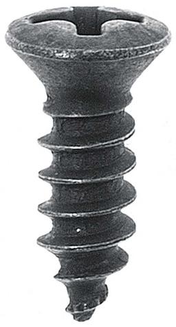1960-72; Headlight Bezel Screw ; Black Oxide; 8-18 x 1/2" ; Each