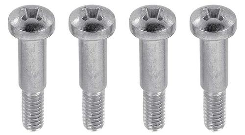 Chrome Plated Stainless Steel Shouldered Lens Screws, #8-32 x 7/8" With 1/2" Shoulder, 4 Piece Set