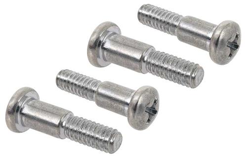 Chrome Plated Stainless Steel Shouldered Lens Screws, #8-32 x 11/16" With 5/16" Shoulder, 4 Piece Set