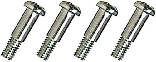 Chrome Plated Stainless Steel Shouldered Lens Screws, #8-32 x 3/4" With 7/16" Shoulder, 4 Piece Set