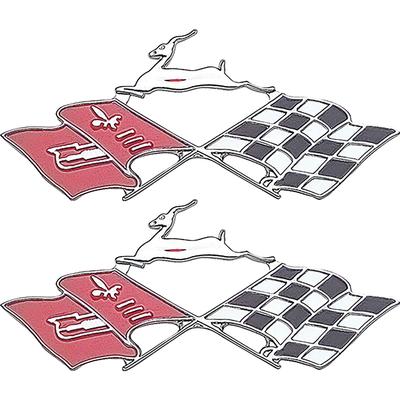 B138000 - 1961 Chevrolet Impala; Quarter Panel Emblems; Pair