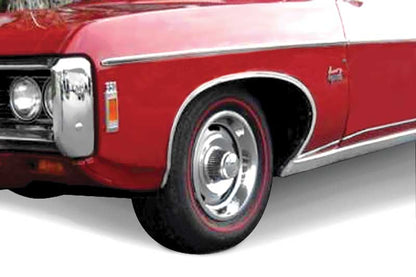 B1399A - 1969 Impala, Bel Air, Caprice; Wheel Opening Molding Kit; Front & Rear; with Hardware; Set of 4