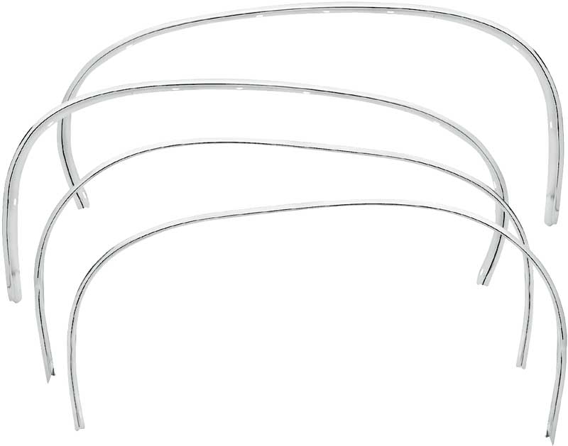 B1438 - 1970 Impala, Bel Air, Caprice; Wheel Opening Molding Kit; Front & Rear; with Hardware; Set of 4