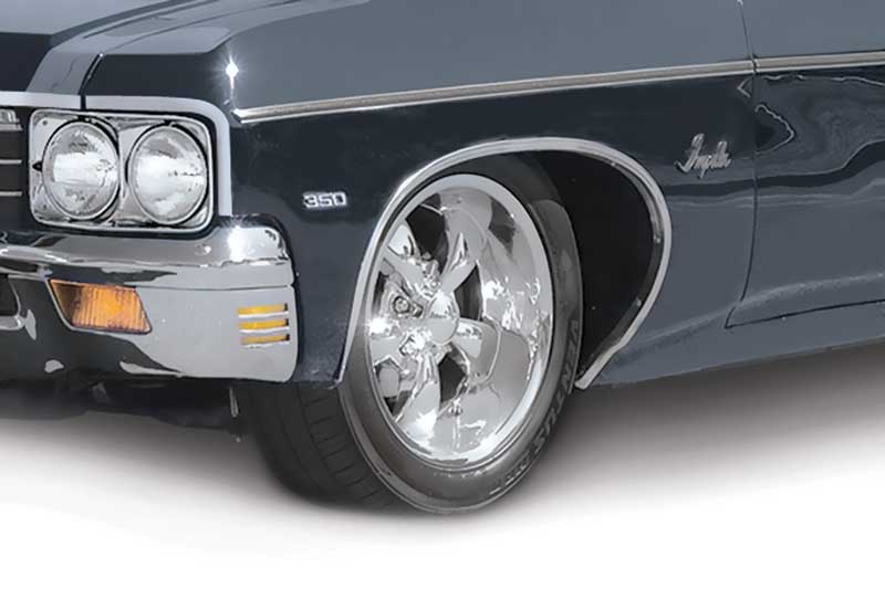B1438 - 1970 Impala, Bel Air, Caprice; Wheel Opening Molding Kit; Front & Rear; with Hardware; Set of 4