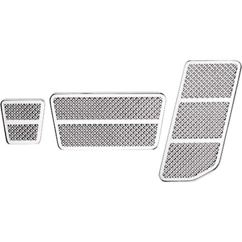 Universal 3-Piece Billet Aluminum Pedal Kit; Diamond Cut - Billet Specialties