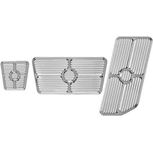 Universal 3-Piece Billet Aluminum Grooved Pedal Kit; Polished - Billet Specialties