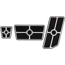 Universal 3 Piece Billet Aluminum Grooved Pedal Kit; Black Anodized - Billet Specialties