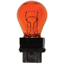 3157A Incandescent Bulb; S-8; Double Filament; Plastic Wedge Base; 3/32cp; Amber