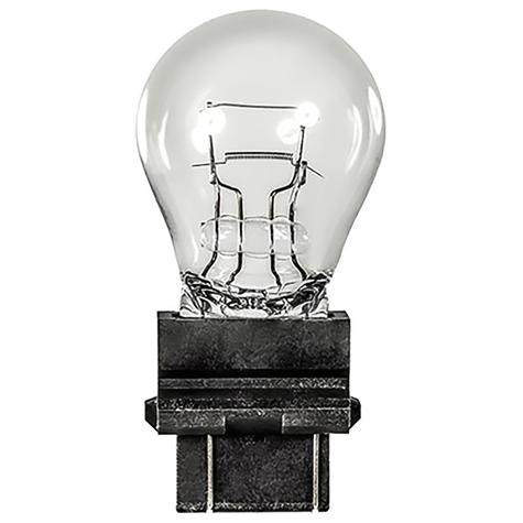 3157 Incandescent Bulb; S-8; Double Filament; Plastic Wedge Base; 3/32 cp; Clear