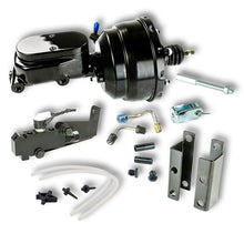 The Right Stuff 55-58 Chevy Bel Air/Impala w/ Disc/Disc, Black Booster Master Cylinder Combo Kit - (B82315672)