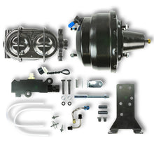 The Right Stuff Black Booster &amp; Master Cylinder Combination Kit, Bottom Mounted Valve Disc/Disc - (B85311872B)
