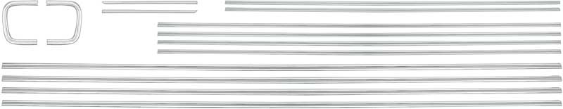 B9077 - 1964 Chevrolet Impala; Exterior Body Side Molding Set; 2 Door; 14 Piece Set