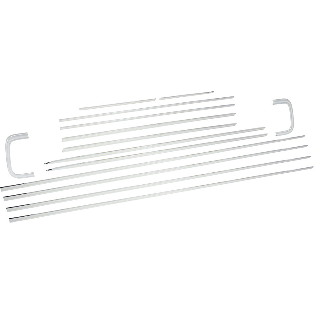 B9077 - 1964 Chevrolet Impala; Exterior Body Side Molding Set; 2 Door; 14 Piece Set