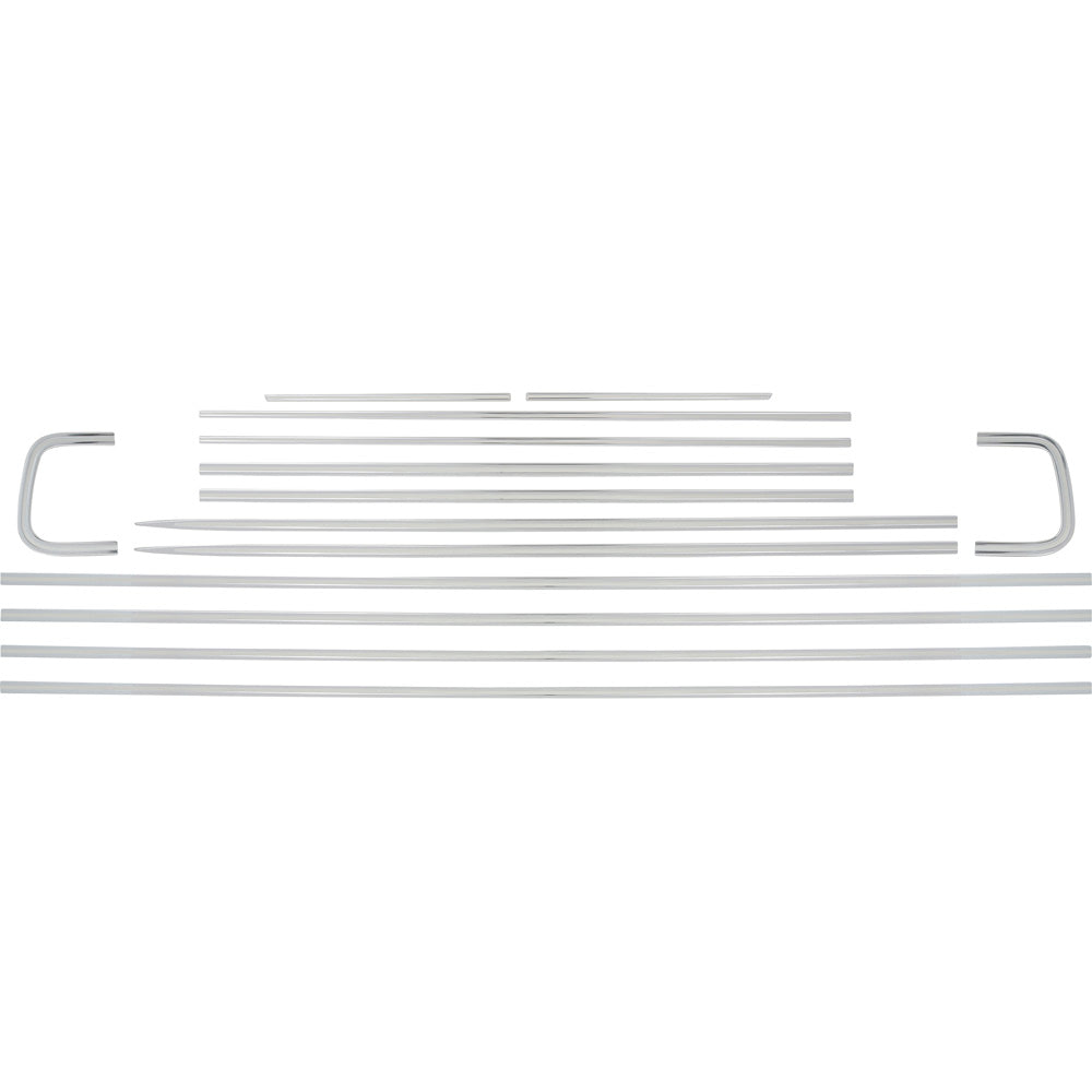 B9077 - 1964 Chevrolet Impala; Exterior Body Side Molding Set; 2 Door; 14 Piece Set