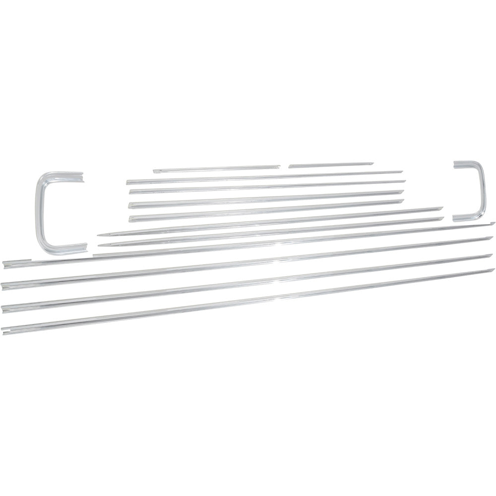 B9077 - 1964 Chevrolet Impala; Exterior Body Side Molding Set; 2 Door; 14 Piece Set